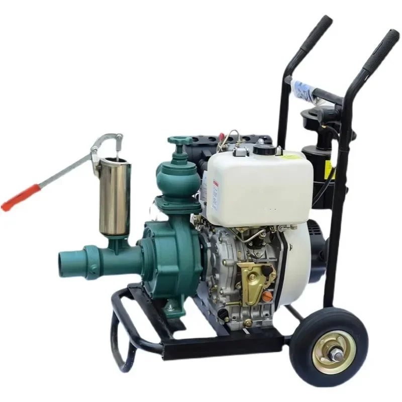 

Портативный бензиновый насос 220v195F, электрический запуск, большой расход, сельскохозяйственный ирригационный насос, дизельный насос 2/3/4 дюйма, вода высокого давления