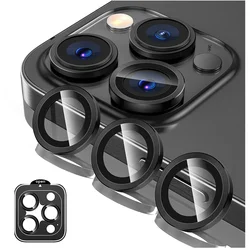 2-3Pcs Metal Tempered Glass Camera Lens Protector Cover For IPhone 15 16Pro Max 15 16 Plus Protection Phone Accessories