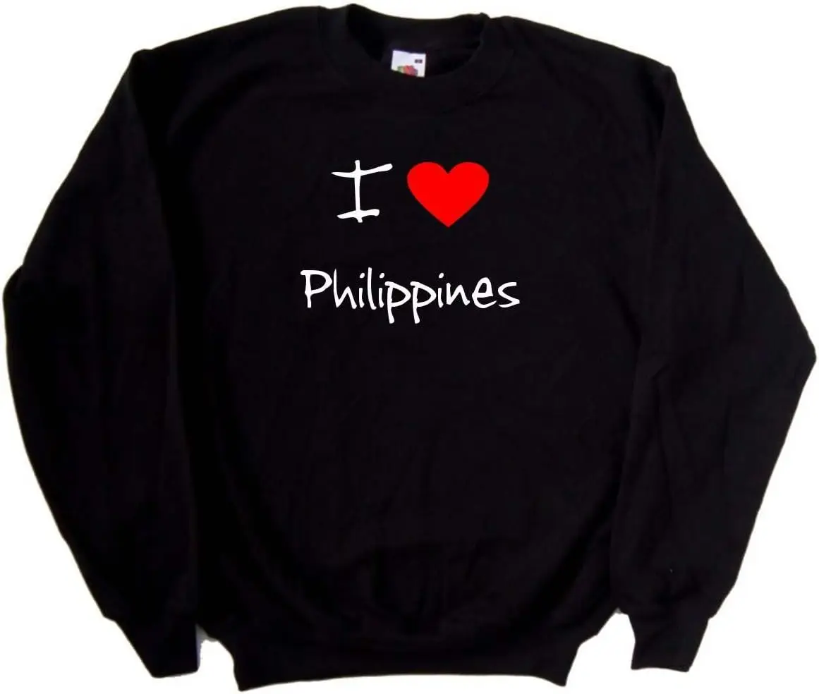 I Love Heart Philippines Black Sweatshirt