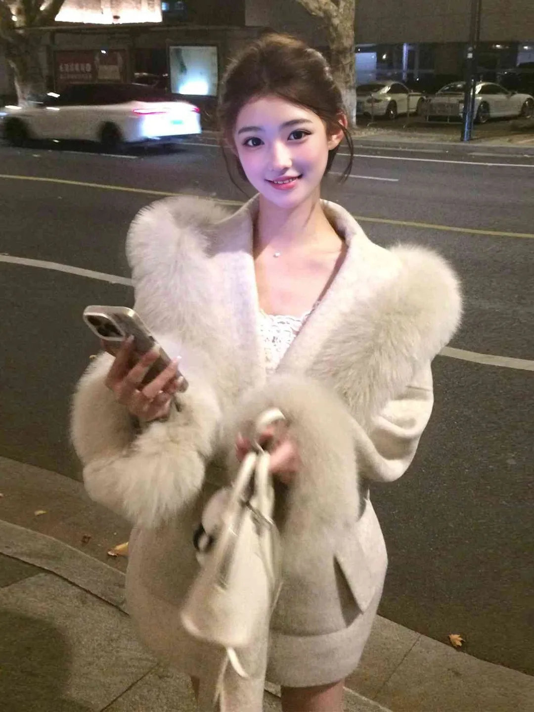 

Elegant Woolen Coat with Large Collar Unique Beautiful High-End Feel Rich Girl Style Winter Fashion Outerwear Korean Loose Fit