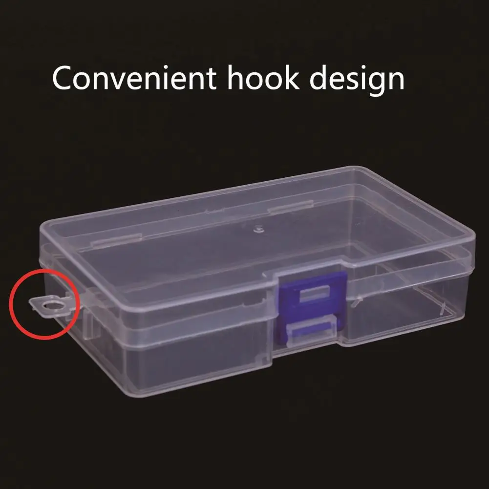 Plastic Transparent Storage Box Visible Storage Clear Square Fishing Gear Empty Box Organizer Jewelry Beads Container Box