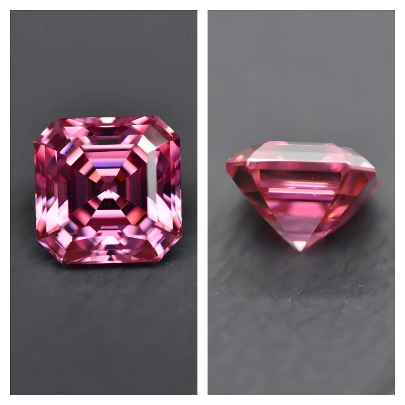 

Moissanite Stone Asscher Cut Multiple Size Available with GRA Certificate Pass Diamonds Tester Gemstones for Jewelry Diy