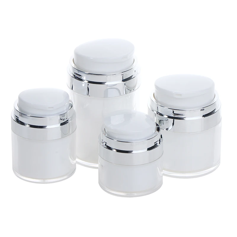 15/30/50/100ml Airless Pump Jar Empty Acrylic Cream Bottle Refillable Cosmetic Easy To Use Container Portable Travel Makeup Tool