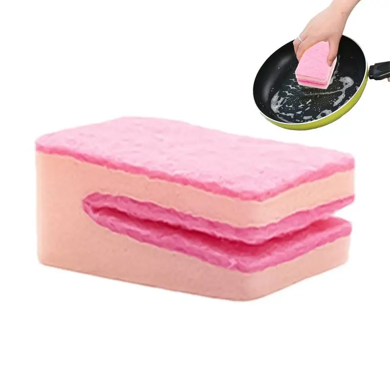 U-shaped Sponges Double-sided Large-mouthed Kitchen Dishwashing Sponge Wipe Knife Dish Pot Cleaning Wipes Cleaner Tools