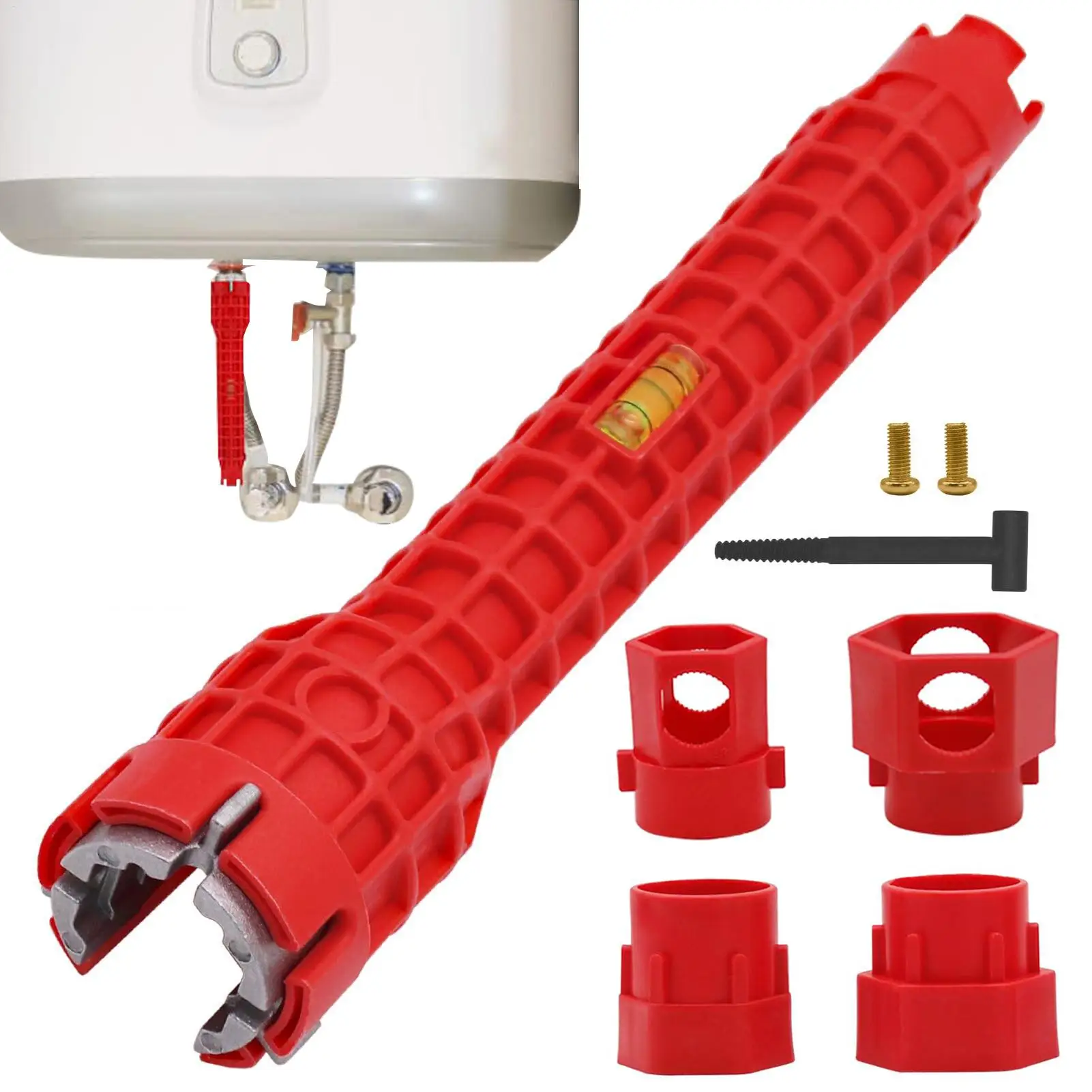 

14 In 1 Sink Faucet Wrench Set Plumbing Repair Tool Handle Double Head Wrench Spanner Tool Installer Ratchet Wrench For Bathroom