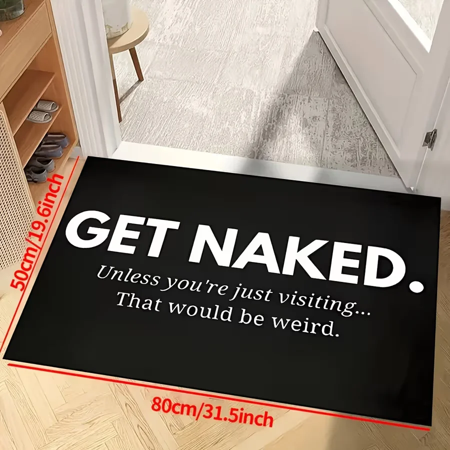 Humorous Door Mat Parental Advisory Explicit Content Pattern Felt