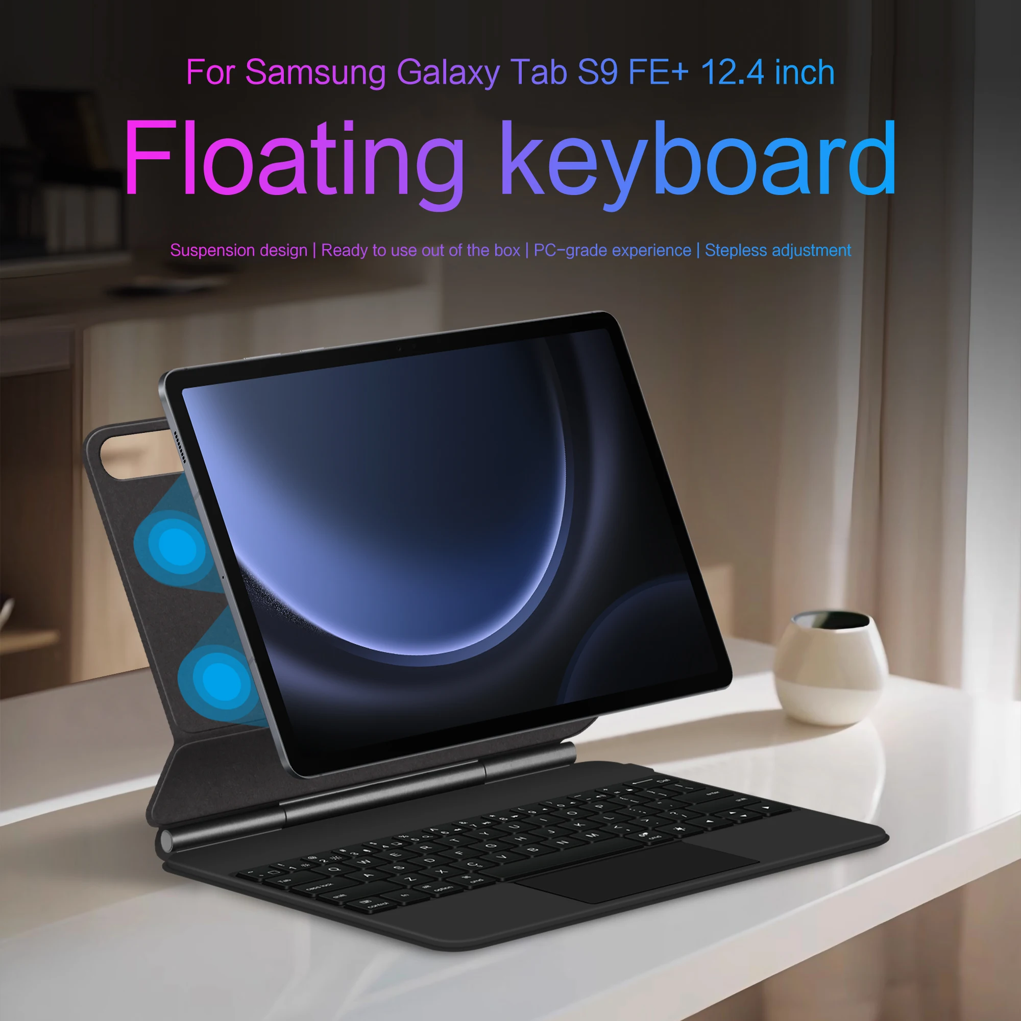 Magic Keyboard Case For Samsung Galaxy Tab S9+ S10+ S9 FE+ Plus 12.4 inch S10 Lite S8 S7 FE S11 Ultra 14.6 Tablet Cover
