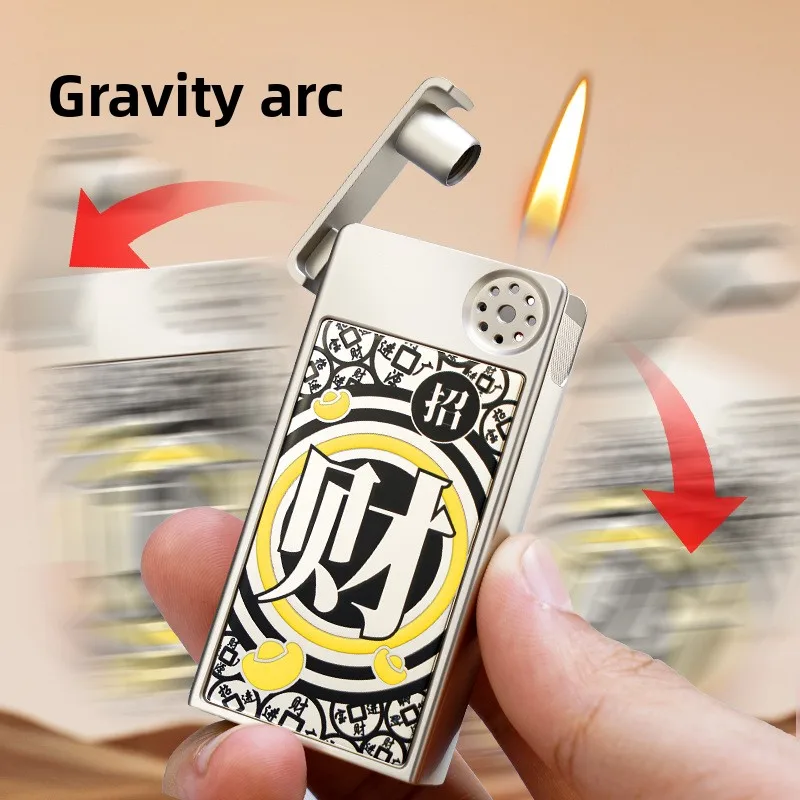 2026 New Smart Voice-Activated Black Technology Induction Ignition Fuel-Electric Hybrid Lighter, Gift for Men