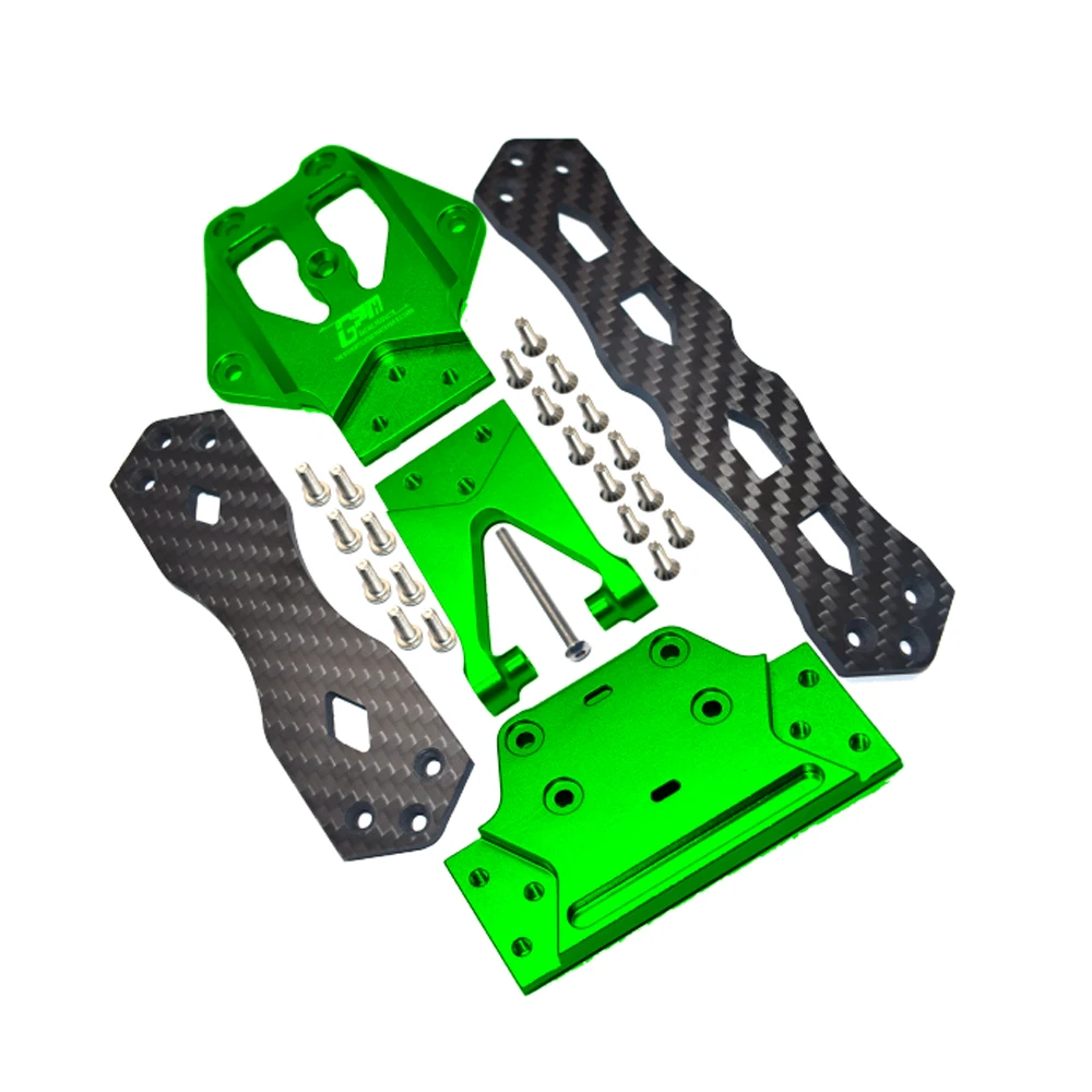 GPM Metal Aluminum + carbon fiber Second floor board Support Plate Support Plate LOS231064 for LOSI 1/10 Lasernut U4 Accessories