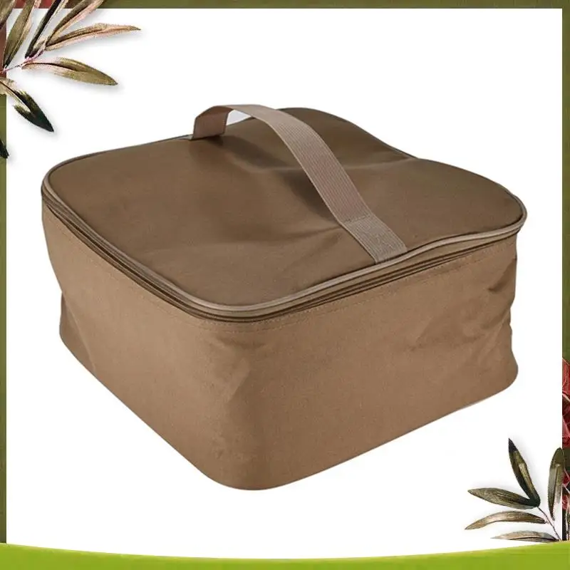 A08P-Gas Tank Baking Tray Storage Bag Outdoor Camping Picnic Cassette Stove Storage Box Cookware Barbecue Portable Handbag