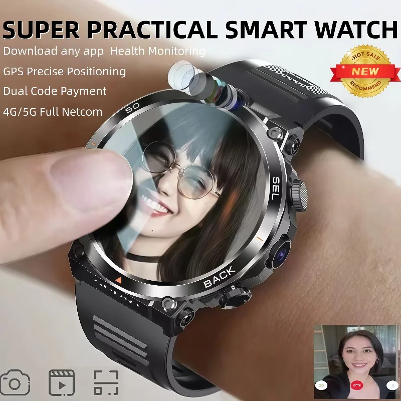 

H10 Смарт-часы4GNet Global WIFI с многофункциональным спортивным круглым экраном Smartwatch NFC-позиционирование для фитнес-трекера