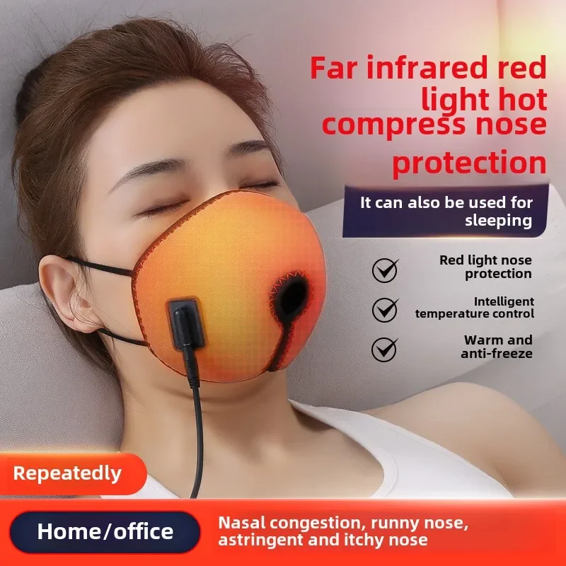 Nasal Congestion Through The Nose Far-infrared Heater, Hot Compress Allergic Dry Itching Blocking Nasal Mask Inflammation Warmer