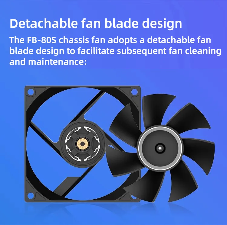 FB-80S 80X80X25MM Cooling Fan 3PIN DC12V Silent Mini Micro Quiet Computer Fan 8c