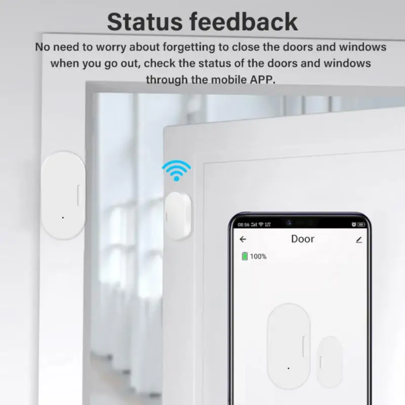 Sensor de ventana de puerta Tuya Zigbee, botón inteligente antimanipulación, sistema inalámbrico de seguridad para el hogar, Control remoto, funciona con Alexa y Google Home