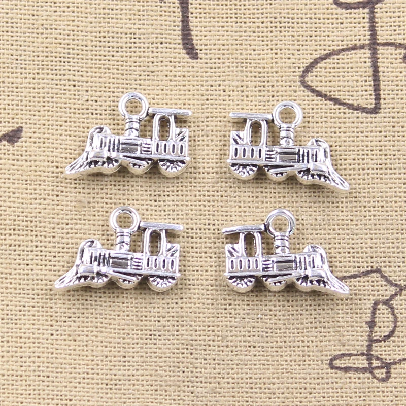 20pcs Charms Train Locomotive Railway Engine 14x18x5mm Tibetan Silver Color Pendants Antique Jewelry Making DIY Handmade Craft