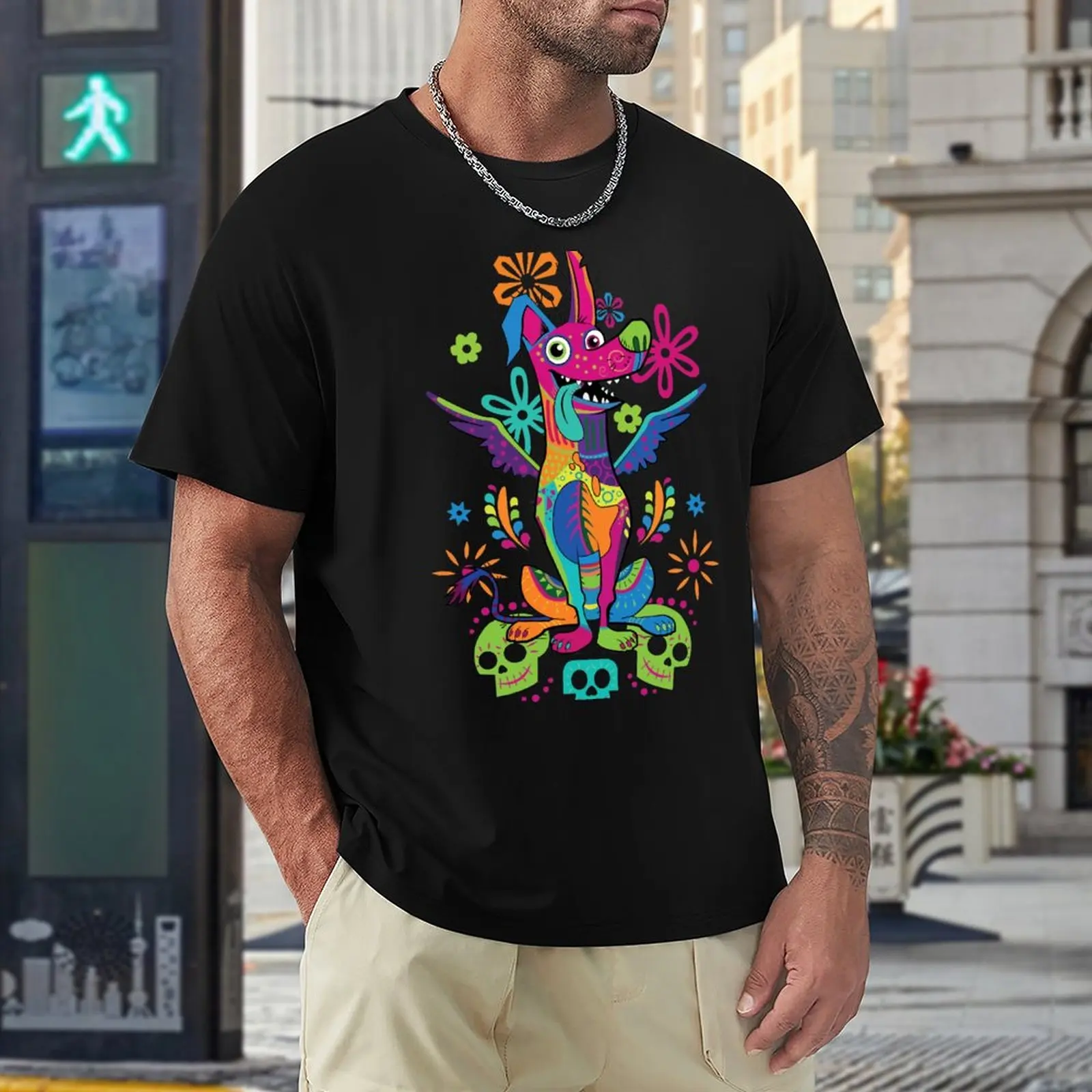 Day Of The Dead: Dante Coco Dog T-Shirt Blouse black t shirt designer t shirt men