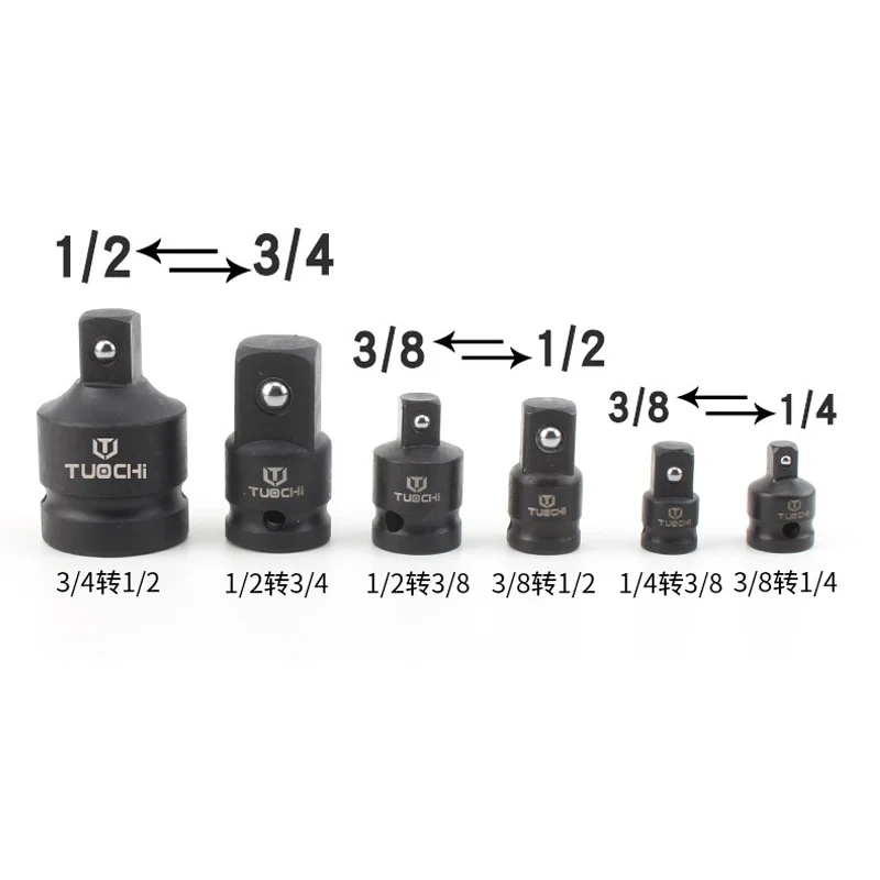 Socket Converter Adapter Set for Handheld Tools Reducer Adapter 1/4 1/2 3/8 3/4 for Auto Bike Workshop Repair Tools