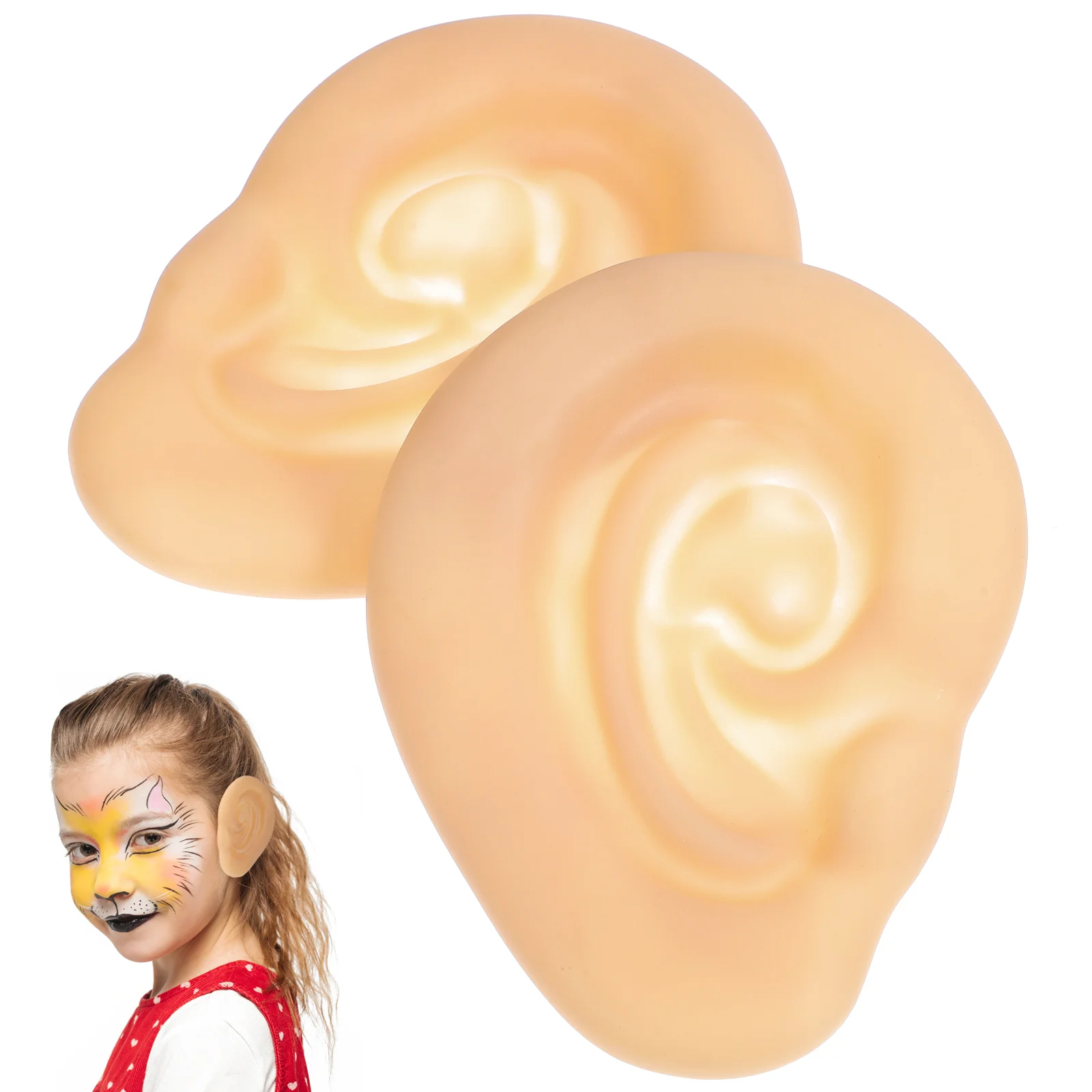 

Funny Costume Big Ear Anime Party Dress Up Jumbo Fake Human Ears Sillicone Toy Halloween Prop Cosplay