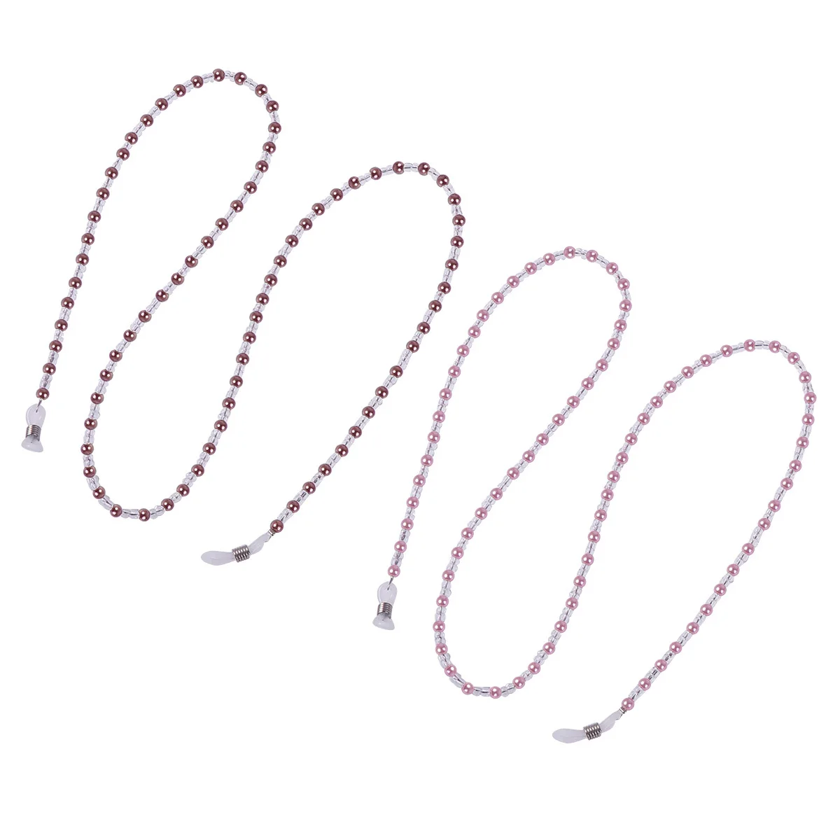 

4Pcs Beaded Eyewear Strap Fashion Eyeglass Chain Anti-Fall Glasses Holder Cord for Outdoor Sports Hiking Running Cycling