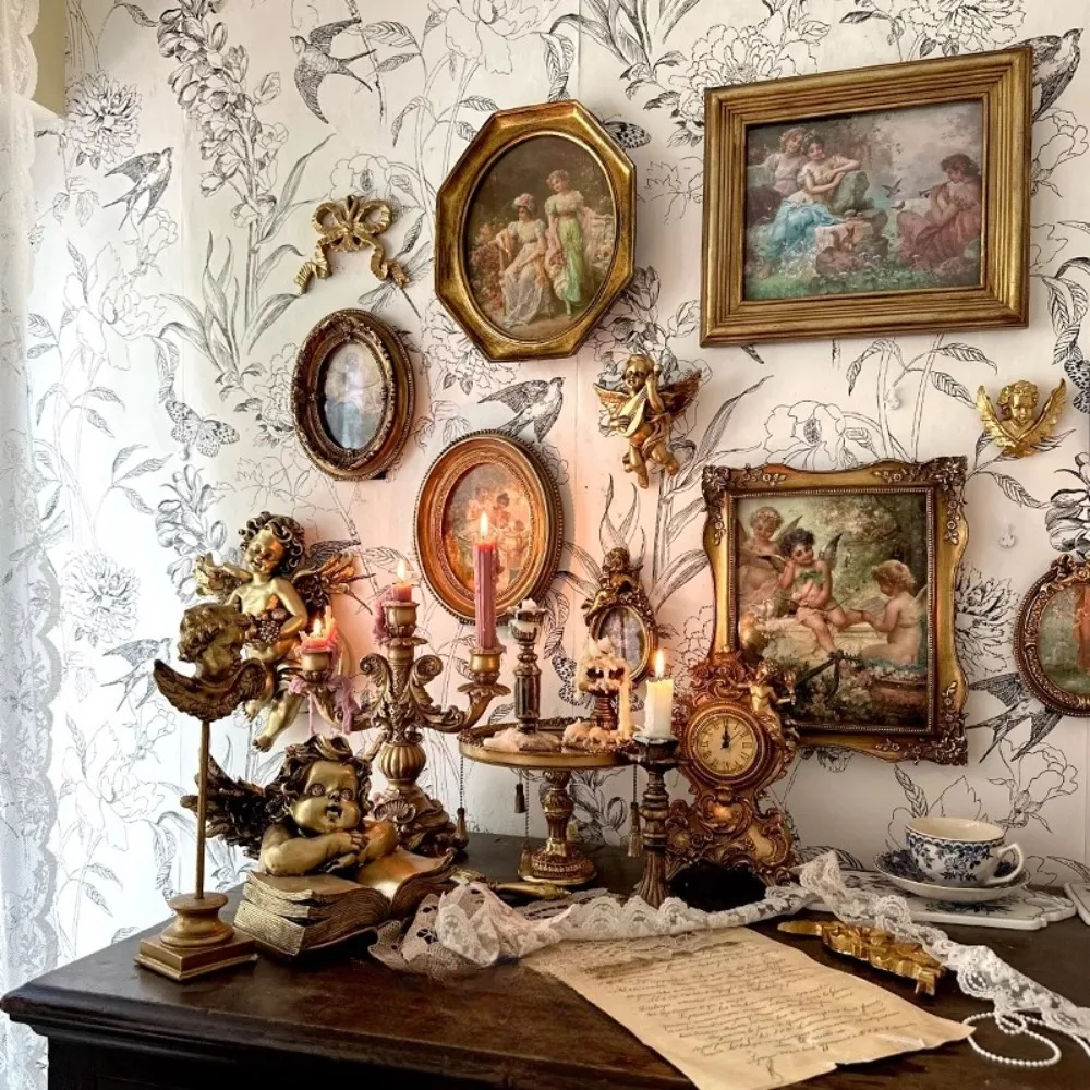 Vintage Forest European-style Relief Aged Photo Frame Home and Homestay Wall Decoration Wall-mounted Photo Wall Decoration