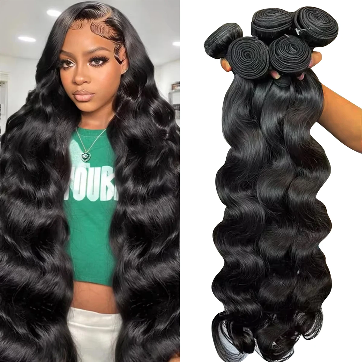 30 Inch Body Wave Bundles Human Hair Extensions Brazilian 100% Human Hair 3 4 5 Bundles Natural Hair Bundles raw hair bundles