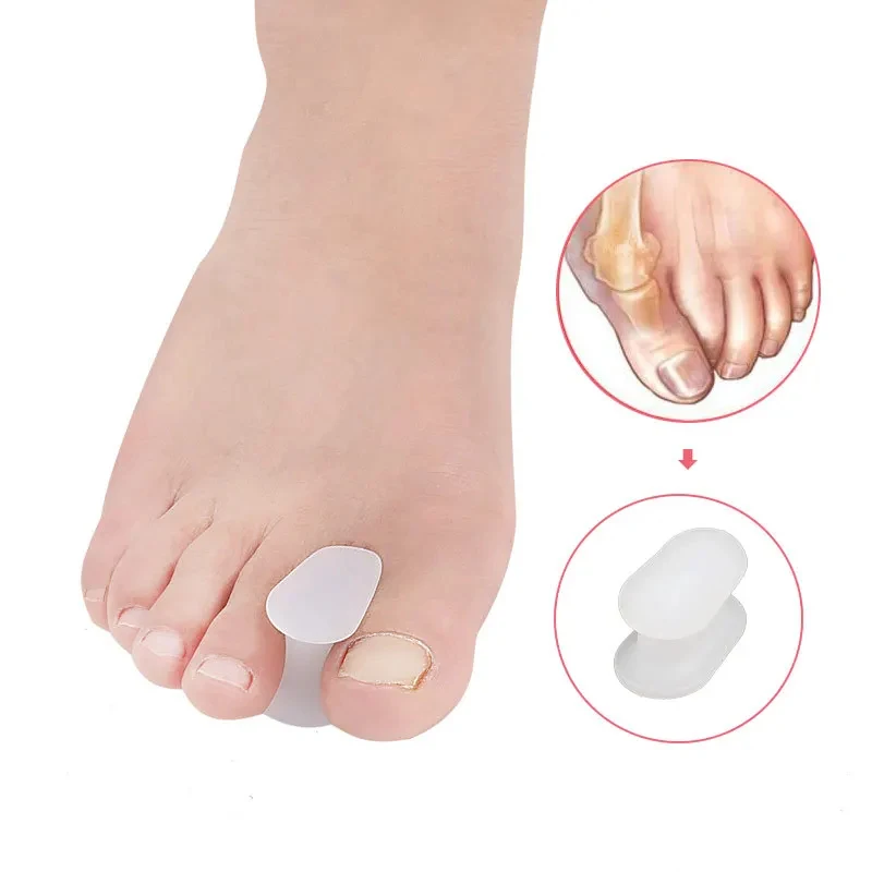 1/2/3/4Pairs I-shaped Toe Splitter Gel Toe Separator Corrector Straightener Soft Silicone Toe Protector Spacer Foot Care Tool