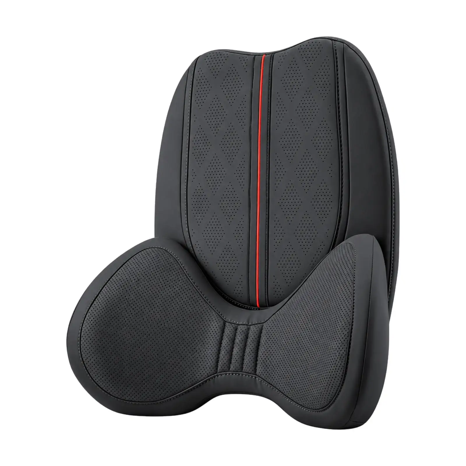Nappa Leather Car Cushion for Lower Back and Hip Cradle Support with Two Ply Layer