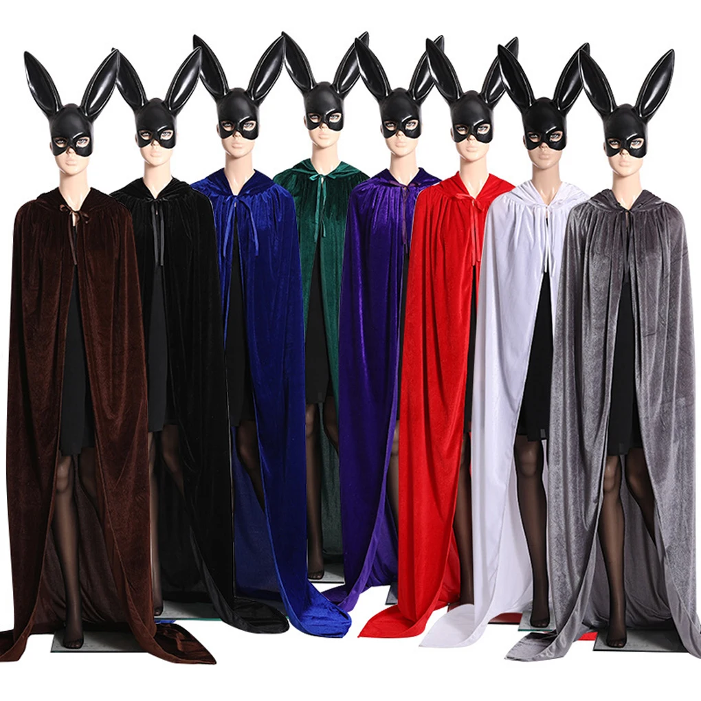 Cloth Soft And Comfortable Black Red Velvet Cape Witch And Vampire Costume Wide Application