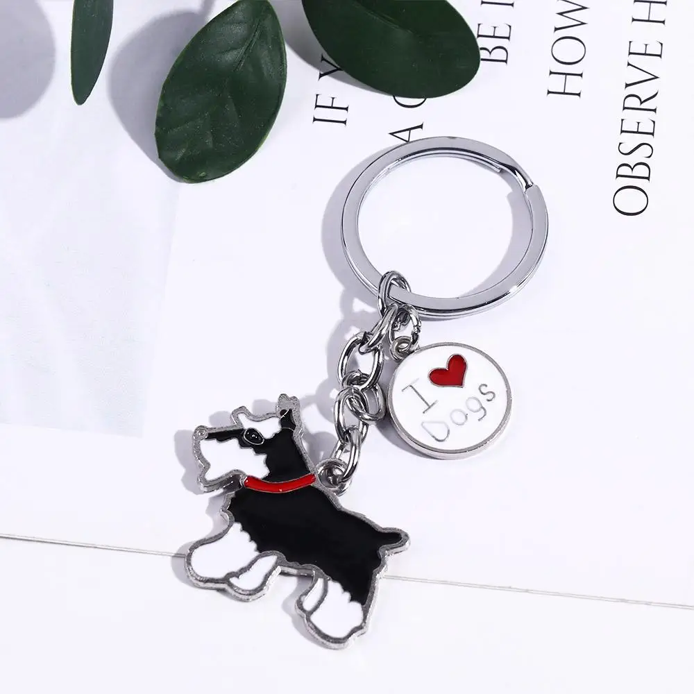 White Bag Jewelry Animal Bell Husky Golden Retriever Enamel Dog Keychain Dog Pendant Pet Keychain Pet Keyring