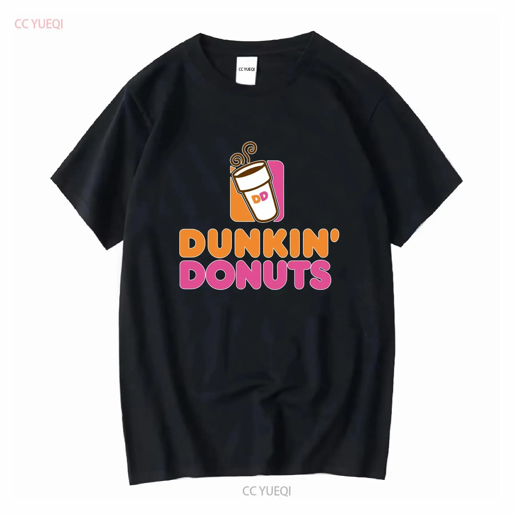 Nueva camiseta con logotipo de DUNKIN DONUTS, talla divertida S a 5XL, mangas largas o cortas, vintage, lavada, moda cómoda