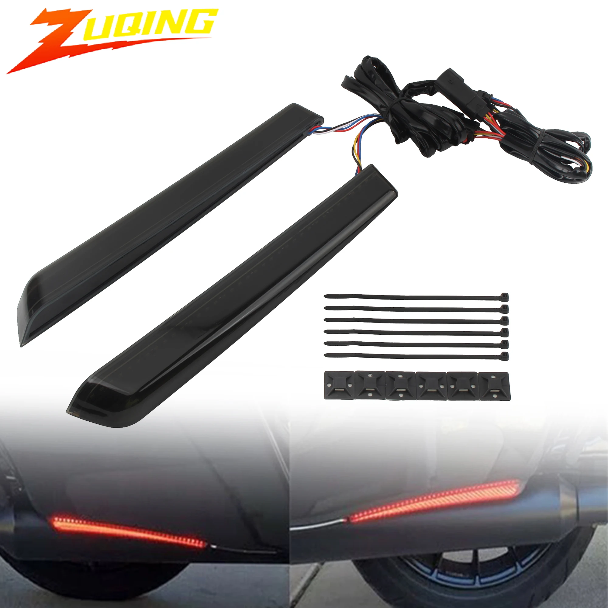 

Motorcycle Rear Saddlebag Extended LED Turn Signal Brake Run Light For Harley Davidson Touring Road Glide 2014- Now Accessories
