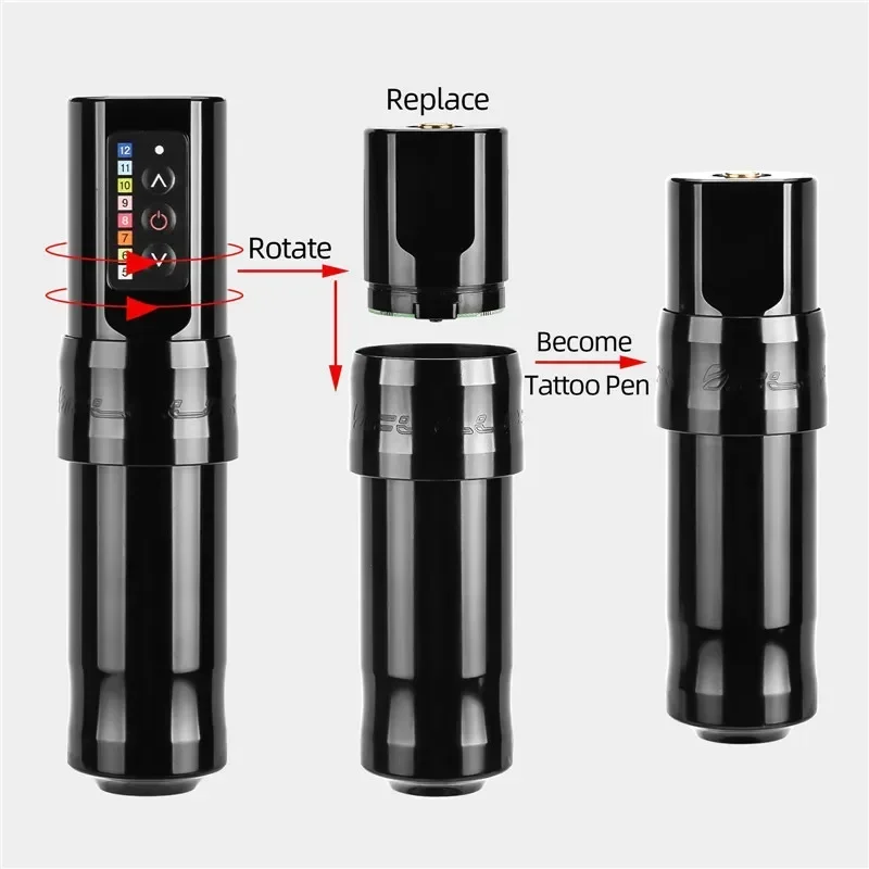 for Tattoo Material Wireless Charging Pen Artist Tattoo Hollow Cup Motor All-in-One Battery Pen Beauty Portable