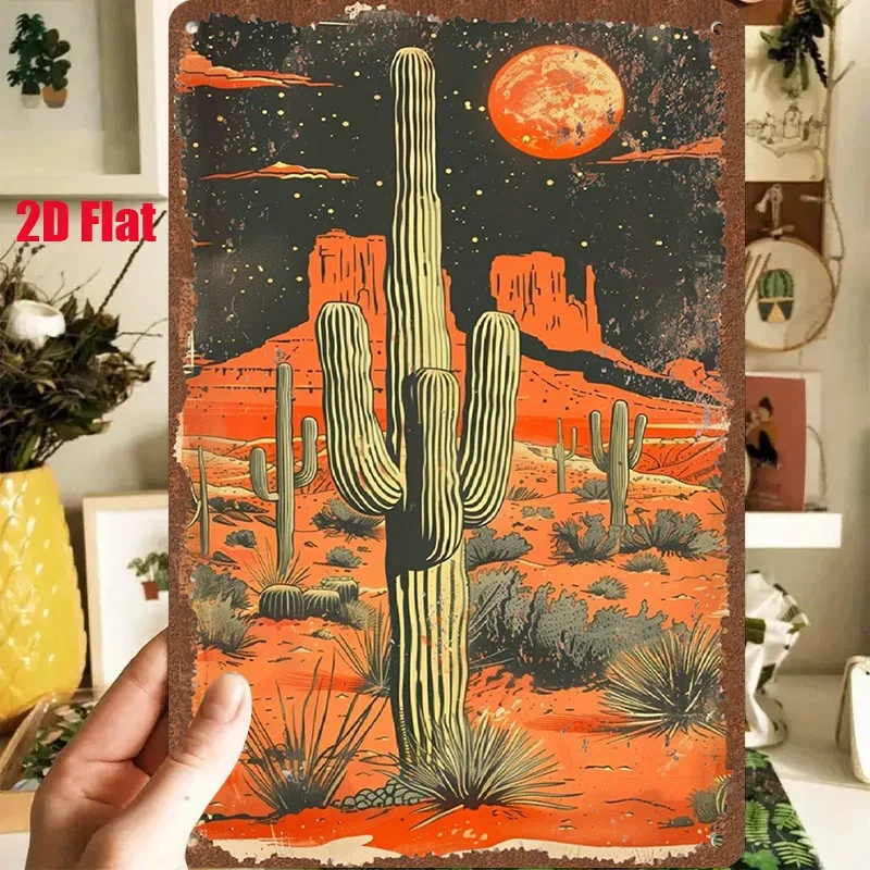 2D Flat - 1pc 2D[Flat] Metal Sign Retro Tin Painting 