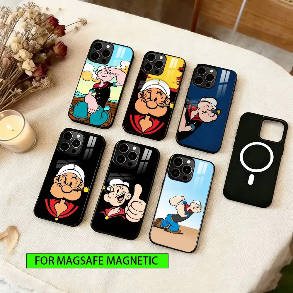 

Cartoon Sailor Phone Case For iPhone17,16,15,14,13,12,11 Plus,Pro Magnetic For Magsafe Wireless Charging