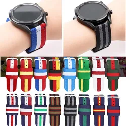 Garmin Forerunner 용 20mm 22mm 나일론 캔버스 스트랩 55 158 245 745 965 265 255 Amazfit Bip 3 5 GTR GTS2 3 2Pro 용 음악 팔찌