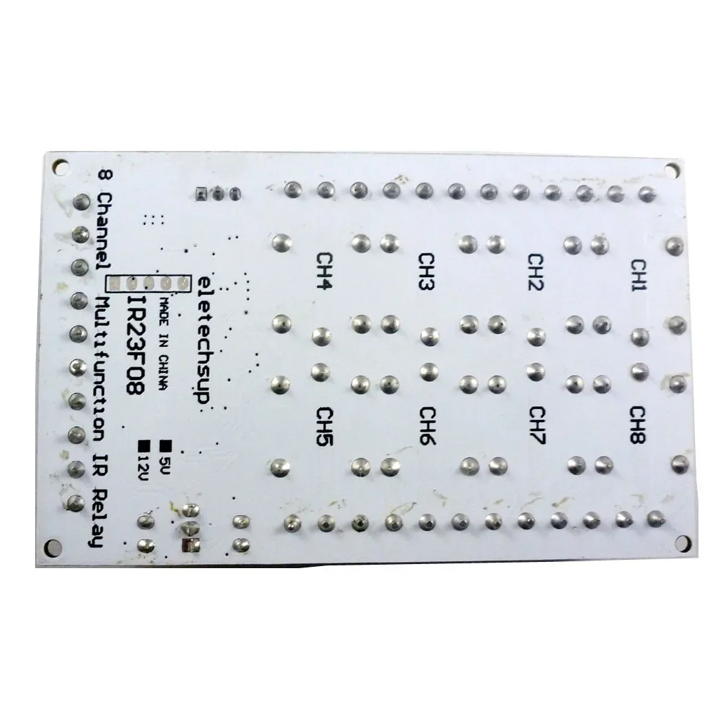 IR23F08 8CH DC 5V 12V Multi-function IR infrared Control Delay Relay Flip-Flop Latch Bistable Self-locking Interlock Latch