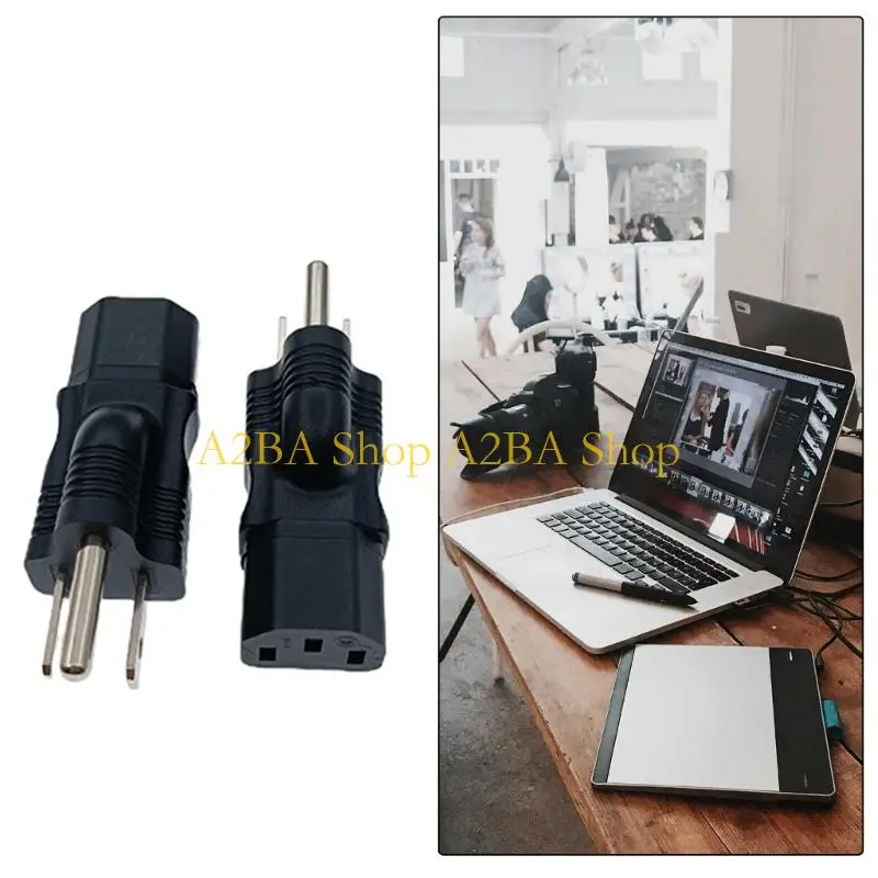 A2BA Elbow C14 to C13 Adapter for Computers, Servers, Printers, Monitors and More
