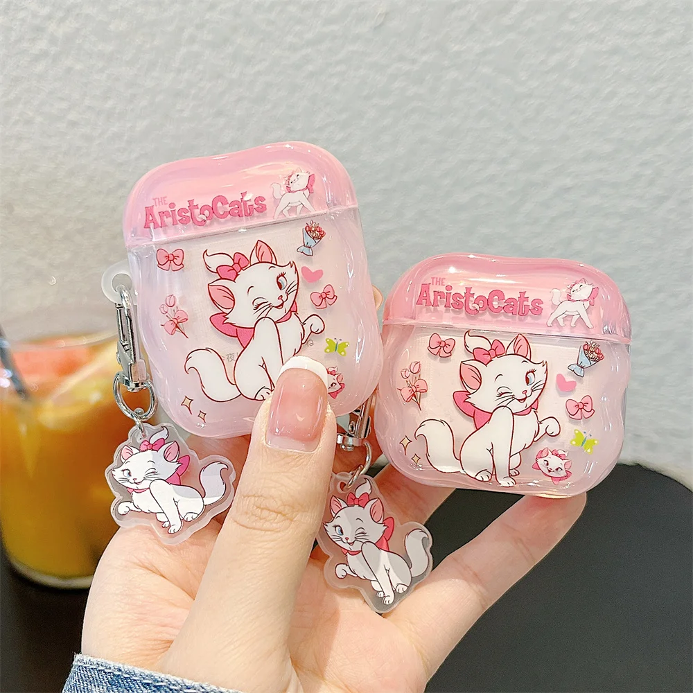

New Mary Cat Cute Cartoon Headphone Case Protective Cover for Airpods 4 3 2 1 Airpods Pro 2 4 with Charming Earphone Cover