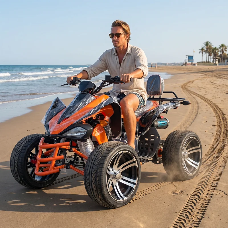 YzhgbGasoline Electric Wholesale 200cc Racing ATV Factory, CE Certified, New Design 10 Inch Children's Adult ATV