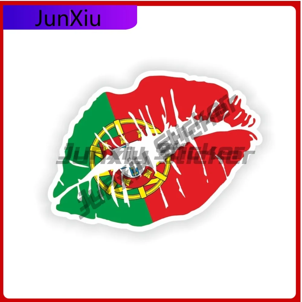 

Portugal Art Stylish Car Weatherproof Decal Vinyl Lips Trendy Motorcycle Boat Scratch Anti Decal Cute Funny Sticker Durable