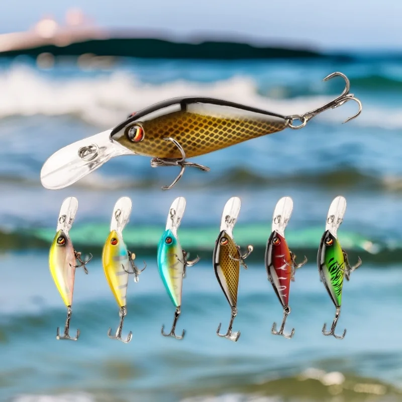 

Floating Crankbaits Fishing Lure 80mm 8.5g Wobbler Topwater Bass Pike Perch Artificial Hard Bait Tackle Isca Pesca Swimbait