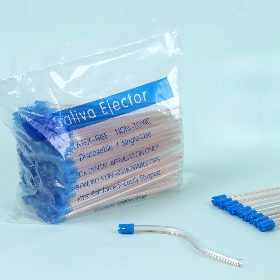 200Pcs Disposable Dental Saliva Ejector Dentistry Suction Tube Long Slim Pipette Aspirator Odontologia Oral Care Dentist  Tool