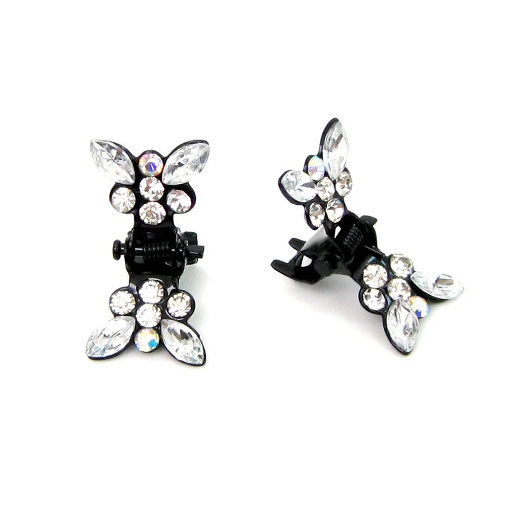 

20 шт., мини-заколки для волос с узлом-бабочкой и стразами, заколки для волос для детей, девочек, малышей, челка для волос, аксессуары, головные уборы