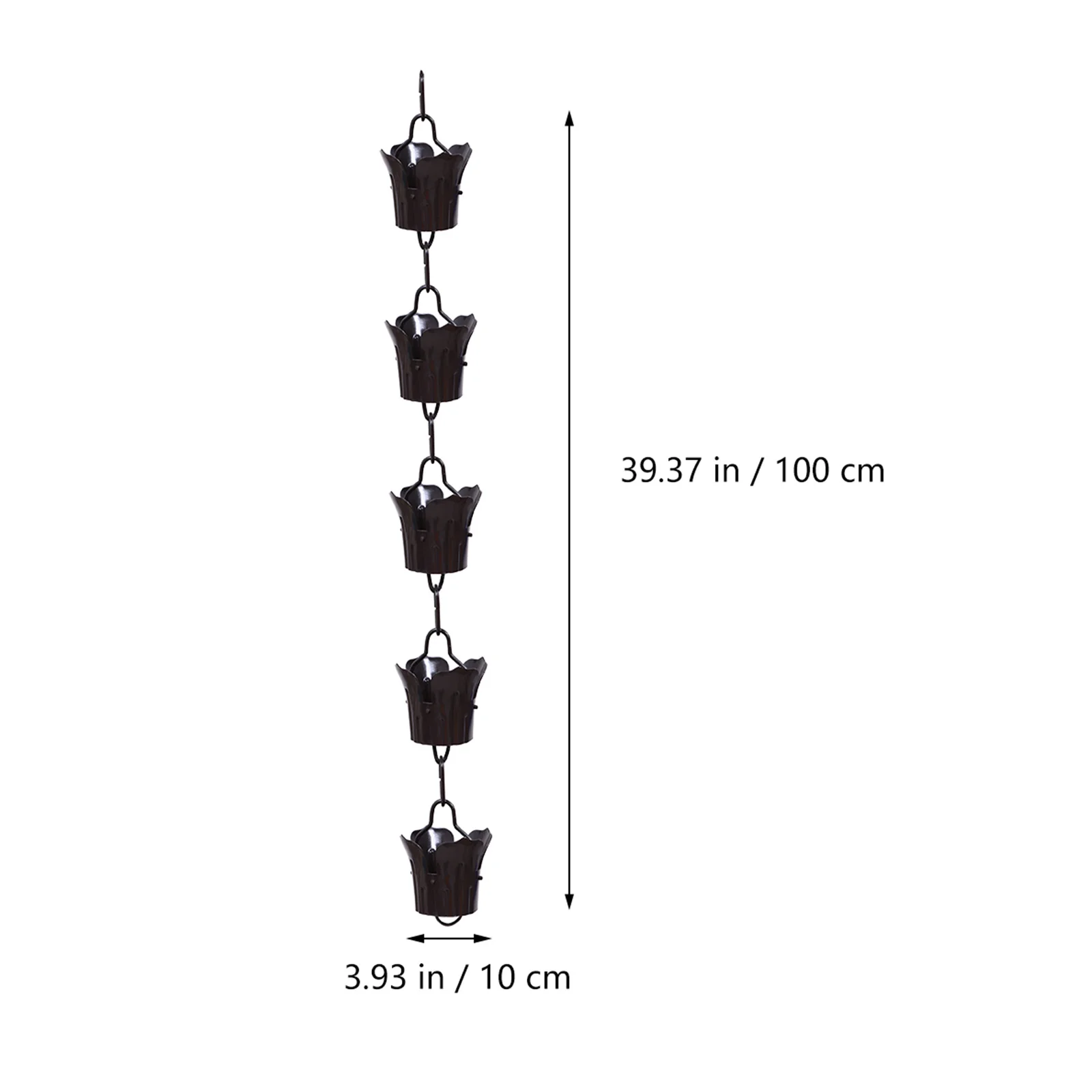 1m Large Petal Chain Drainage Rainwater Chain Decorative Villa Roof Gutter Quiet Sound Villa Roof Gutter