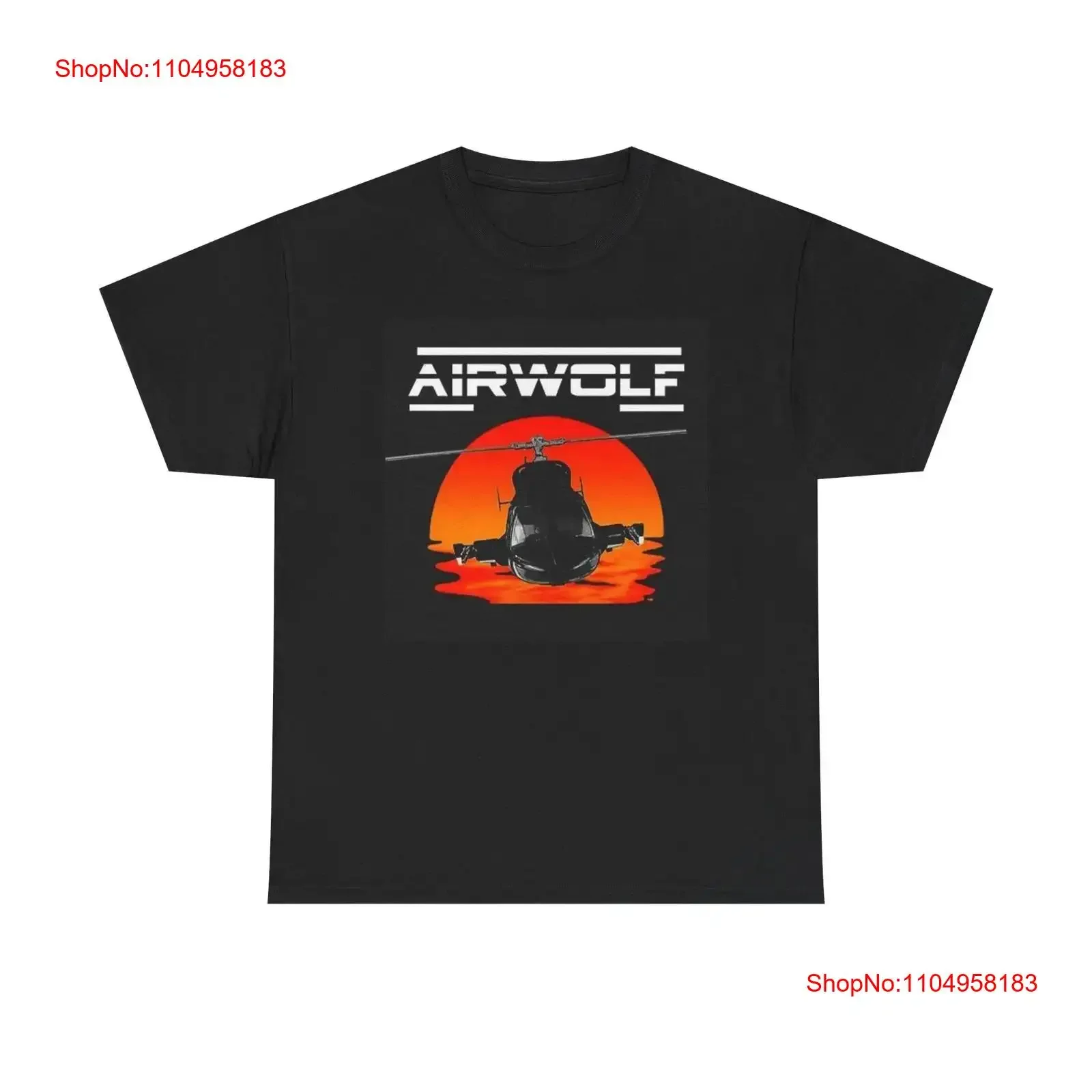 

Airwolf T Shirt Vintage 90s Tv Series Retro Heavy Cotton 1 vintage Washed Stretched Top For Everyday Wear streetwear
