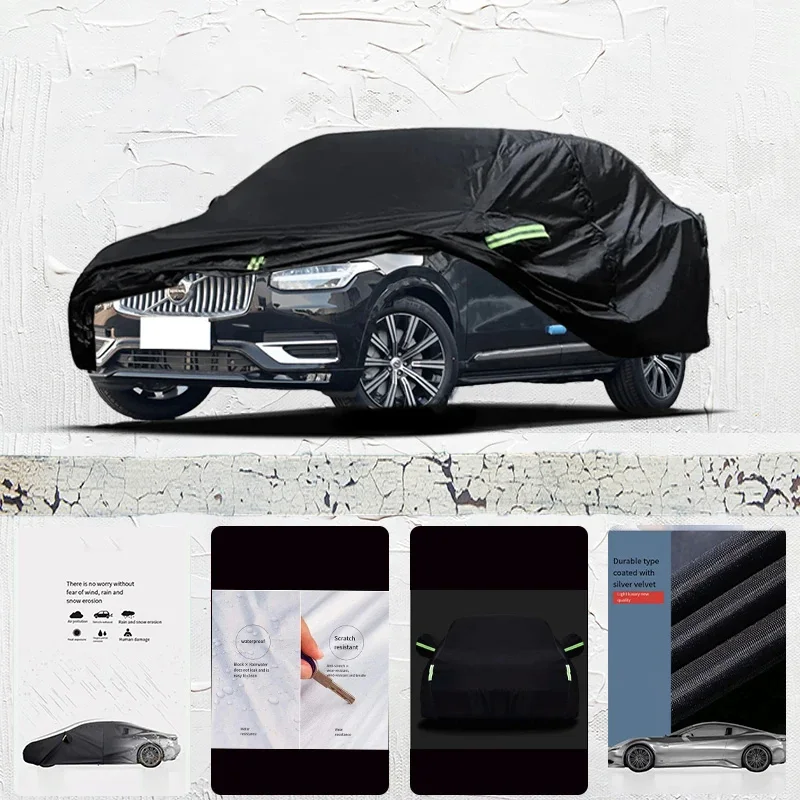 

For-Volvo-XC90-Car-cover-Black-outdoor-fully-covered-with-snow-and-UV-protection-waterproof-Sun