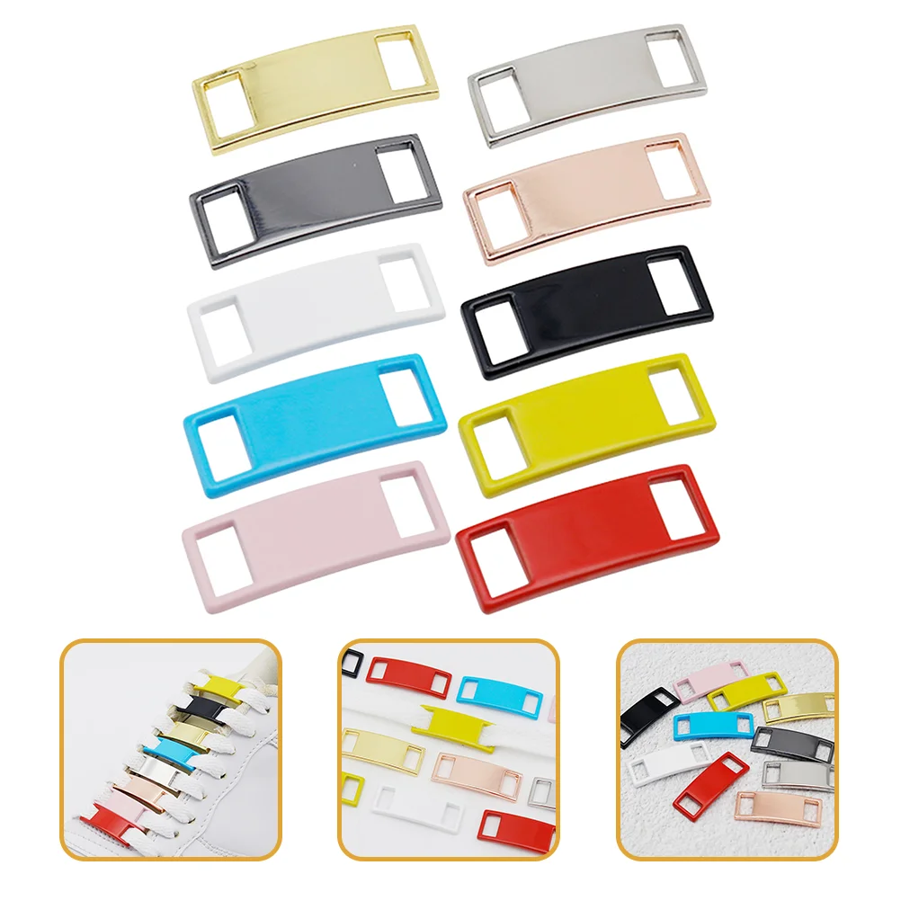 10 Pcs Metal Shoe Buckle Shoelace Repairing Buckles Laces Footwear Accessories Lock Women's Decoration