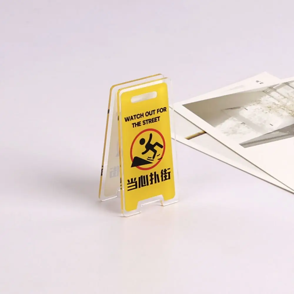 

Food Clip Warning Sign Acrylic PP Clip Acrylic Diy Hand Account Clip Creative Two-sided Sealing Clip Paper