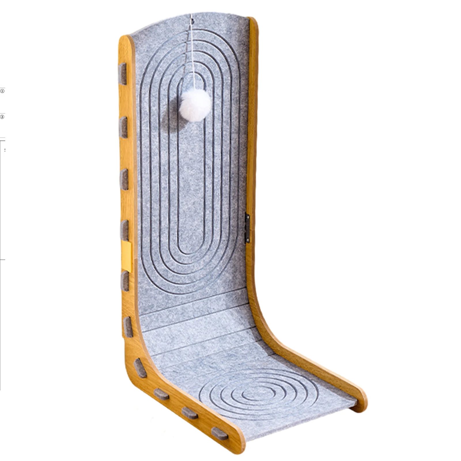 

Когтеточка для кошек с шариком, L-образная, для дивана и стены (Модель 1)