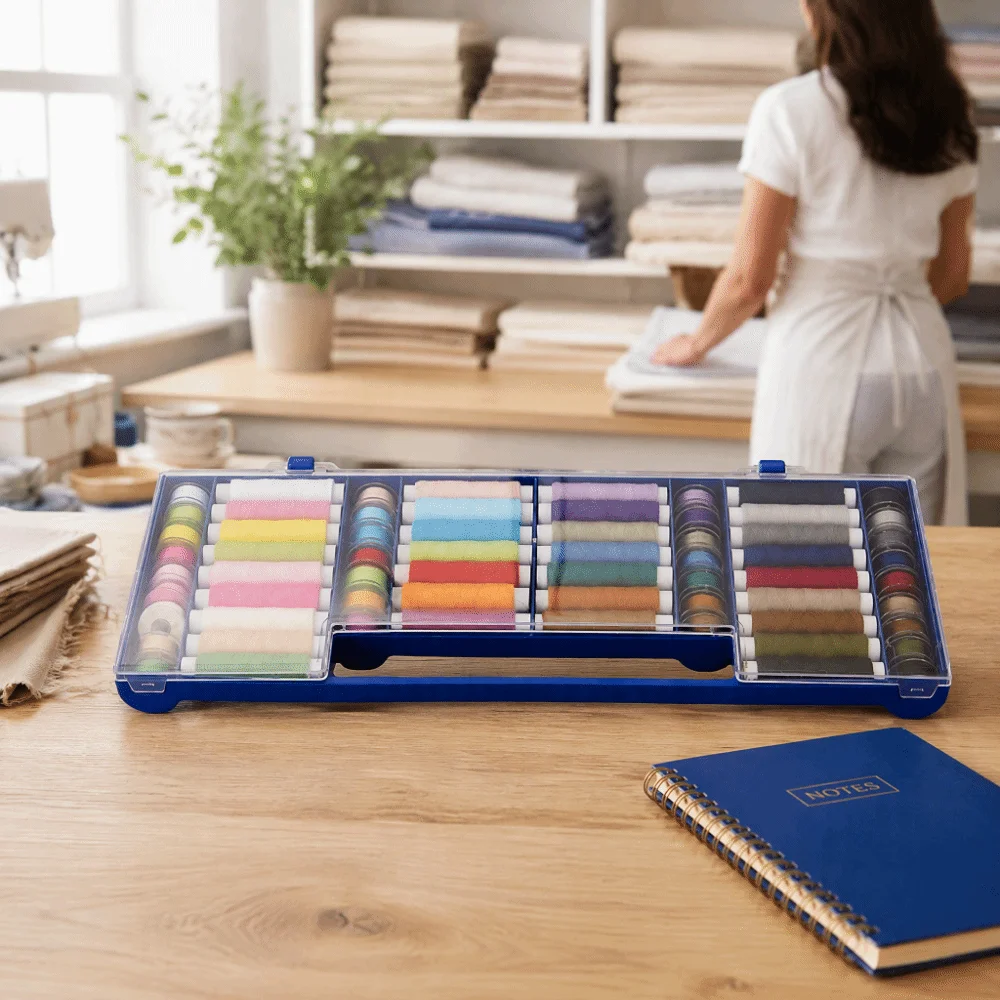 32 Color Sewing Thread Kit 64 Spools Storage Box Included Sewing Machine Accessories Scissors Included Complete Set